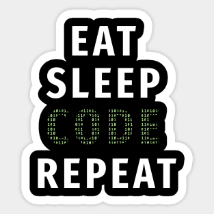 Eat Sleep Code Repeat Sticker